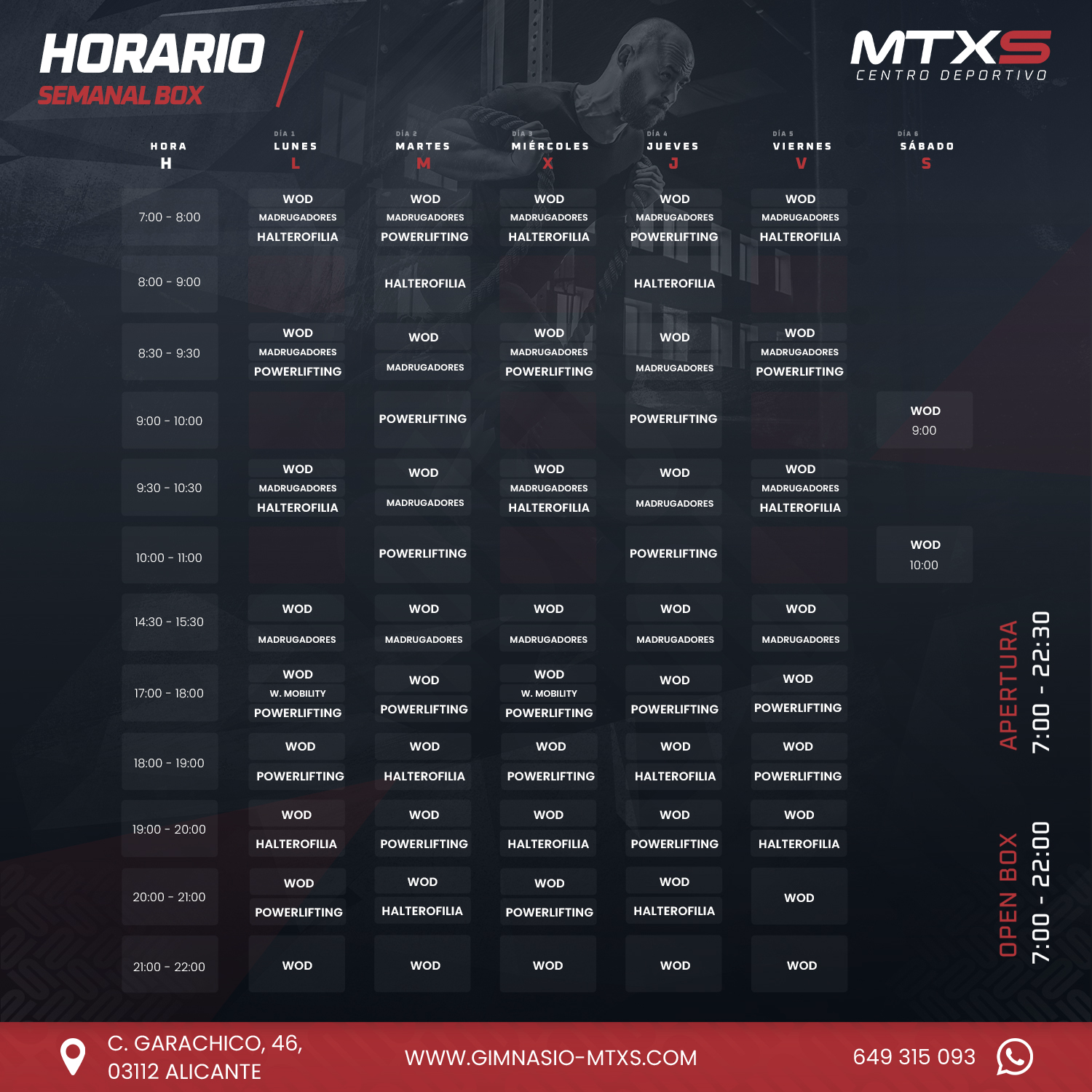 horario box