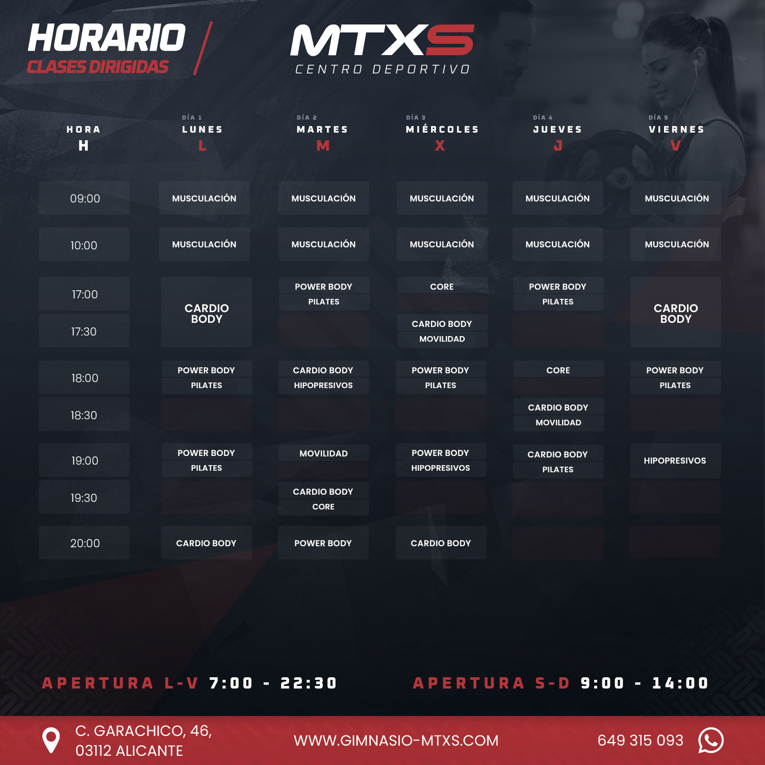 horario sala